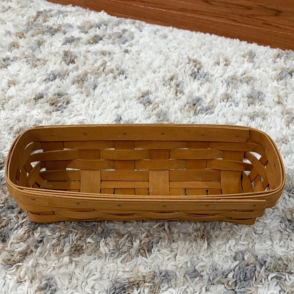 Longaberger Cracker Tan Woven Basket